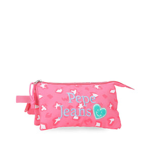 Porta Lápis Triplo Evelyn Rosa - Pepe Jeans
