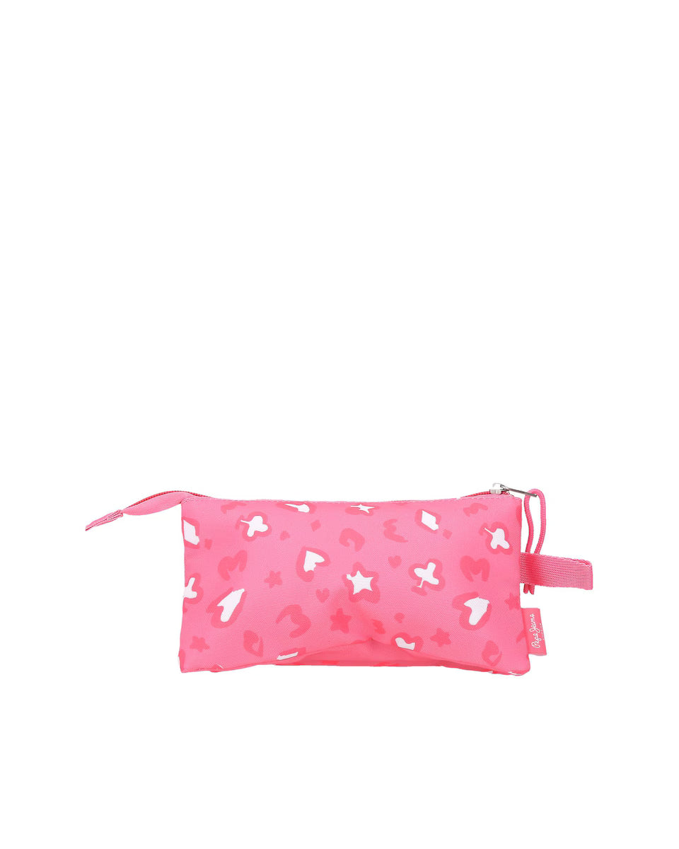 Porta Lápis Triplo Evelyn Rosa - Pepe Jeans